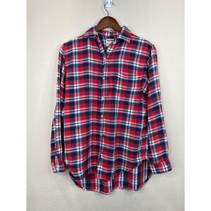 Denim and Supply Women Thin Flannel Boyfriend Button Down‎ Plaid Fall Small